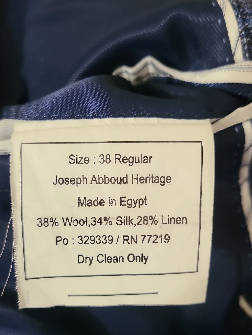 Joseph Abboud Navy Blue Plaid Sport Coat
